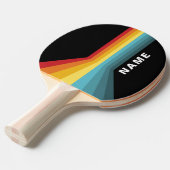 Raquette De Ping Pong Stripes rétro personnalisées (Devant Angle)