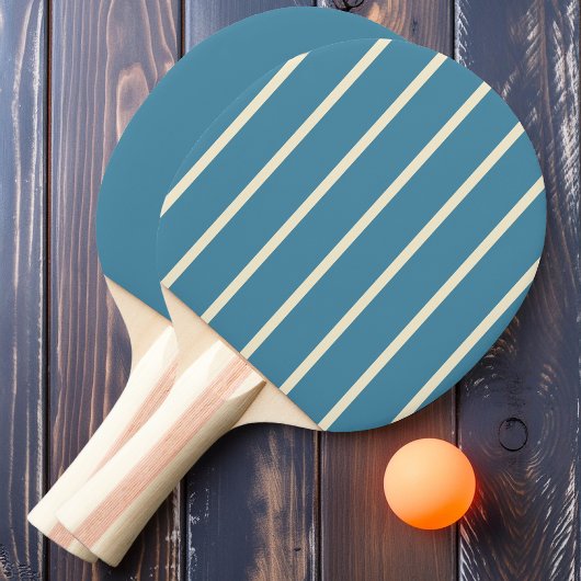 Raquette De Ping Pong Striping Aqua profond et solide