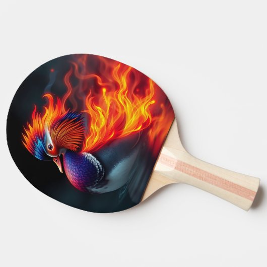 Raquette De Ping Pong Stunning Flame-boyant Firebird Hot Mandarin Duck (Côté)