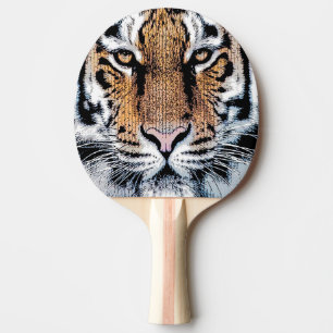 Raquette De Ping Pong Style de presse graphique Wild Tiger Portrait