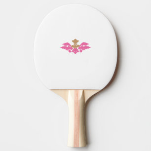 Raquette De Ping Pong Style Décor, Rose Chaud, Laiton Antique