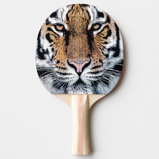 Raquette De Ping Pong Style graphique Tiger Portrait (Devant)