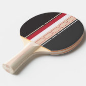 Raquette De Ping Pong Style rétro gras Stipes (Devant Angle)