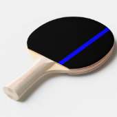 Raquette De Ping Pong Style vertical Symbolique Ligne Bleue Mince (Devant Angle)