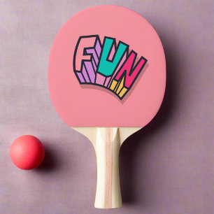 Raquette De Ping Pong Stylish Cool "Amusant" Rose Tendances Sports 