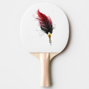 Raquette De Ping Pong Stylo rouge en plumes avec nib or