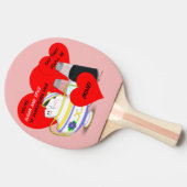 Raquette De Ping Pong Sucre et épices - Carte Valentine Art (Côté)
