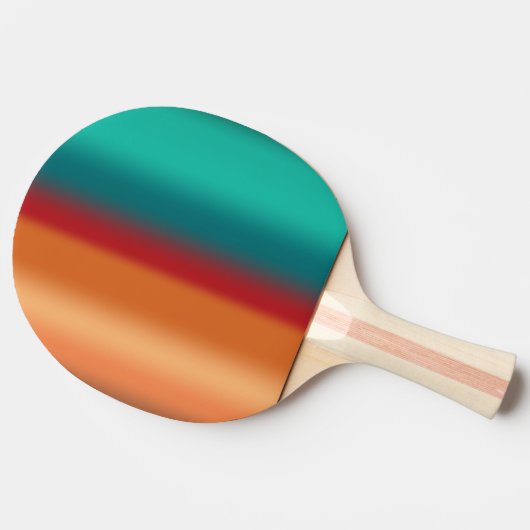 Raquette De Ping Pong Sud-Ouest Orange rouge Turquoise arc-en-ciel rayur (Côté)