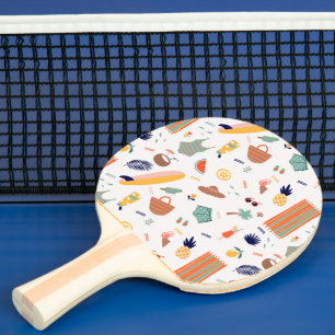 Raquette De Ping Pong Sunny Beach Fun Motif