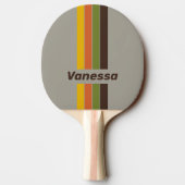 Raquette De Ping Pong Sunset Clover Épinglé avec Nom (Dos)