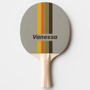 Raquette De Ping Pong Sunset Clover Épinglé avec Nom