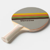 Raquette De Ping Pong Sunset Clover Striped with Name (Devant Angle)