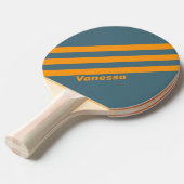 Raquette De Ping Pong Sunshine rétro Trois bandes avec nom (Devant Angle)