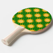 Raquette De Ping Pong Sunshine Sun Pattern Design On Green  (Devant Angle)