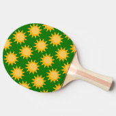 Raquette De Ping Pong Sunshine Sun Pattern Design On Green  (Côté)