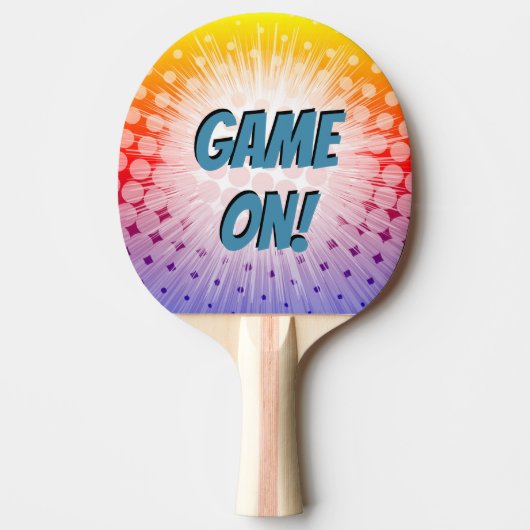 Raquette De Ping Pong Super Hero Pop Art Purple Game On! (Devant)