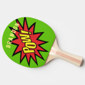 Raquette De Ping Pong Super Hero Pow couleur personnalisée (Côté)