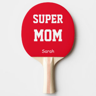 Raquette De Ping Pong Super Maman Nom Ping-Pong Personnalisé