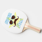 Raquette De Ping Pong Super Star with sunglasses and mustache (Côté)