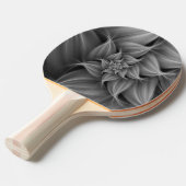 Raquette De Ping Pong Superbe fleur grise fractale (Devant Angle)