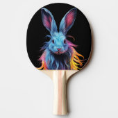 Raquette De Ping Pong Superbe Lapin Bleu en feu (Dos)