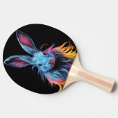 Raquette De Ping Pong Superbe Lapin Bleu en feu (Côté)
