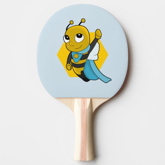 Raquette De Ping Pong Superhero bee dessin animé ping pong paddle (Devant)