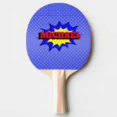 Raquette De Ping Pong Superhero Kids Comic Book Nom personnalisé (Devant)