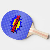Raquette De Ping Pong Superhero Kids Comic Book Nom personnalisé (Côté)