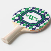 Raquette De Ping Pong Sur la pagaie de ping-pong du Jacquard vert (Devant Angle)