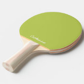 Raquette de Ping Pong sur mesure en Chartreuse Dou (Devant Angle)