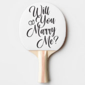 Raquette De Ping Pong Surprise Proposal “Will You Marry Me?” (Devant)