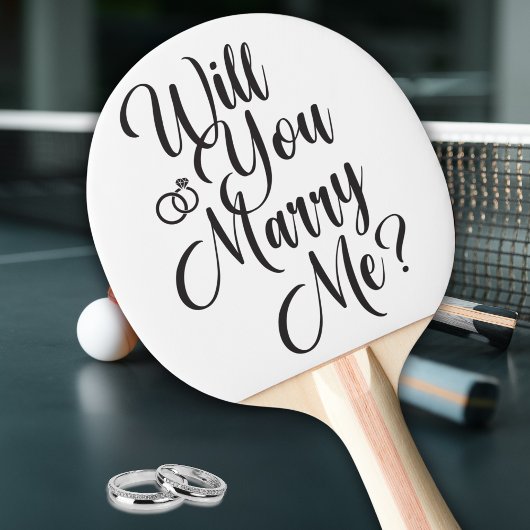 Raquette De Ping Pong Surprise Proposal “Will You Marry Me?”