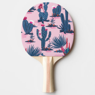Raquette De Ping Pong Sweet Summer Cactus Motif florissant