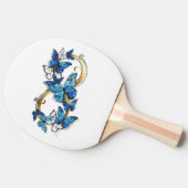 Raquette De Ping Pong Symbol Infinity of Blue Morpho Butterflies (Côté)