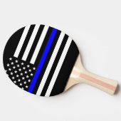 RAQUETTE DE PING PONG SYMBOLE AMÉRICAIN LIGNE BLANCHE MINCE (Côté)