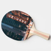 Raquette De Ping Pong SYMBOLE Chicago Illinois Neon Nuit (Côté)