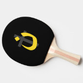 Raquette De Ping Pong Symbole chrétien Nazaréen Solidarité Croix Jaune (Côté)