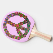 Raquette De Ping Pong SYMBOLE DE LA PAIX Fleurs Jolies (Côté)