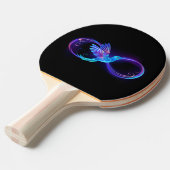 Raquette De Ping Pong Symbole de Neon Infinity par Glowing Hummingbird (Devant Angle)