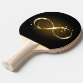 Raquette De Ping Pong Symbole d'infini doré (Devant Angle)
