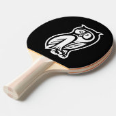 Raquette De Ping Pong Symbole hibou blanc (Devant Angle)