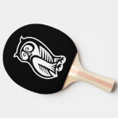 Raquette De Ping Pong Symbole hibou blanc (Côté)