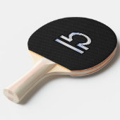 Raquette De Ping Pong Symbole moderne de Libra Zodiac sur la peau de ser (Devant Angle)