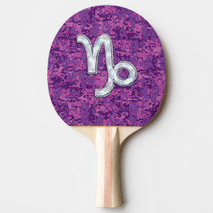 Raquette De Ping Pong SYMBOLE Zodiaque Capricorne Camouflage numérique F