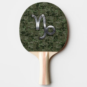 Raquette De Ping Pong SYMBOLE Zodiaque Capricorne Camouflage numérique v