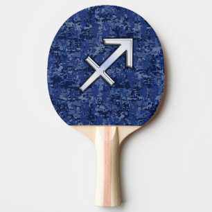 Raquette De Ping Pong Symbole zodiaque Sagittarius MarineCamouflage numé