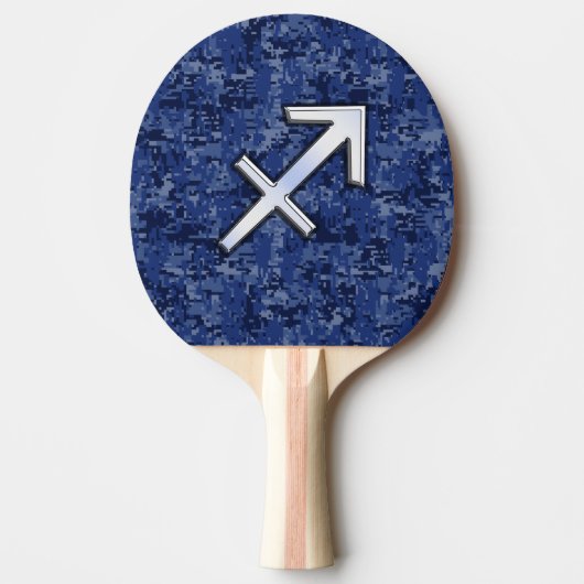 Raquette De Ping Pong Symbole zodiaque Sagittarius MarineCamouflage numé (Devant)