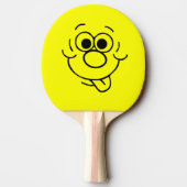 Raquette De Ping Pong Sympa Expression Visage Jaune (Dos)