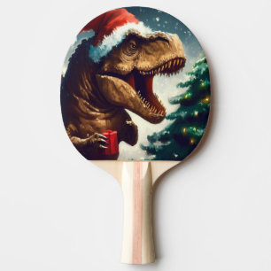 Raquette De Ping Pong T-Rex de Noël (1)